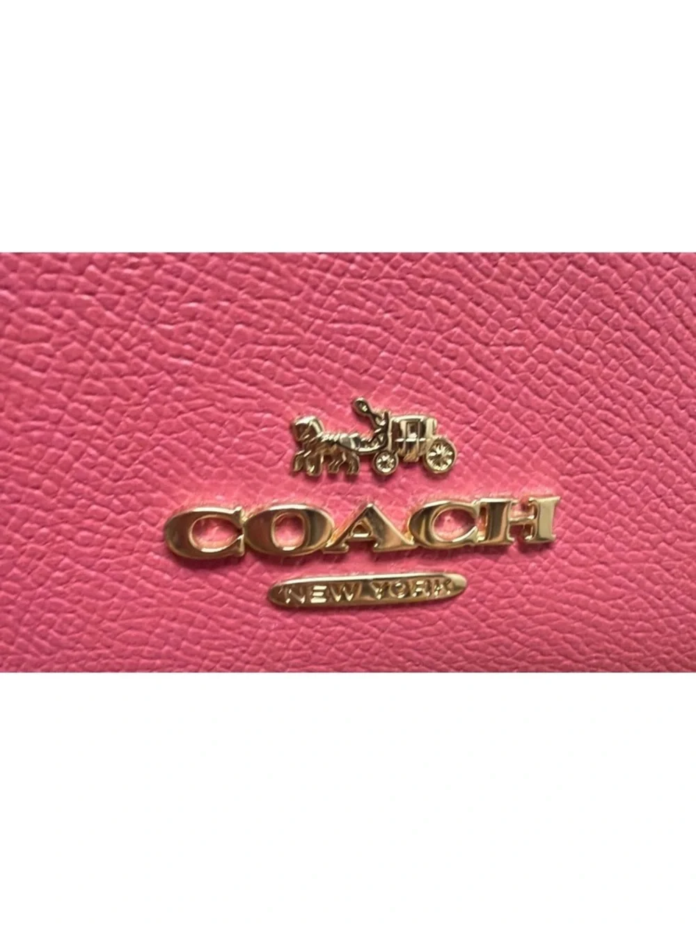 Coach Pink Leather Backpack with Gold Hardware
